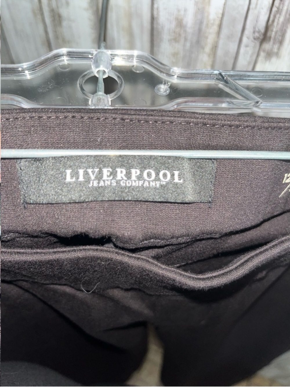 Liverpool Sienna Pull-On Leggings Size 12 Black Ponte Knit Slim Work Pants - Picture 6 of 7